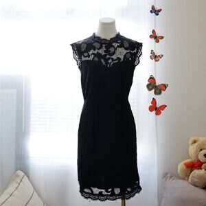 SANS SOUCI / ANTHROPOLOGIE Lace fitted Mini dress size M